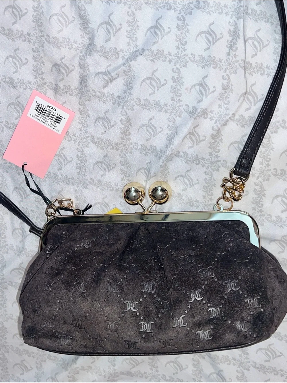 New Dark Brown Juicy Couture Purse Crossbody Chocolate Coin Bag